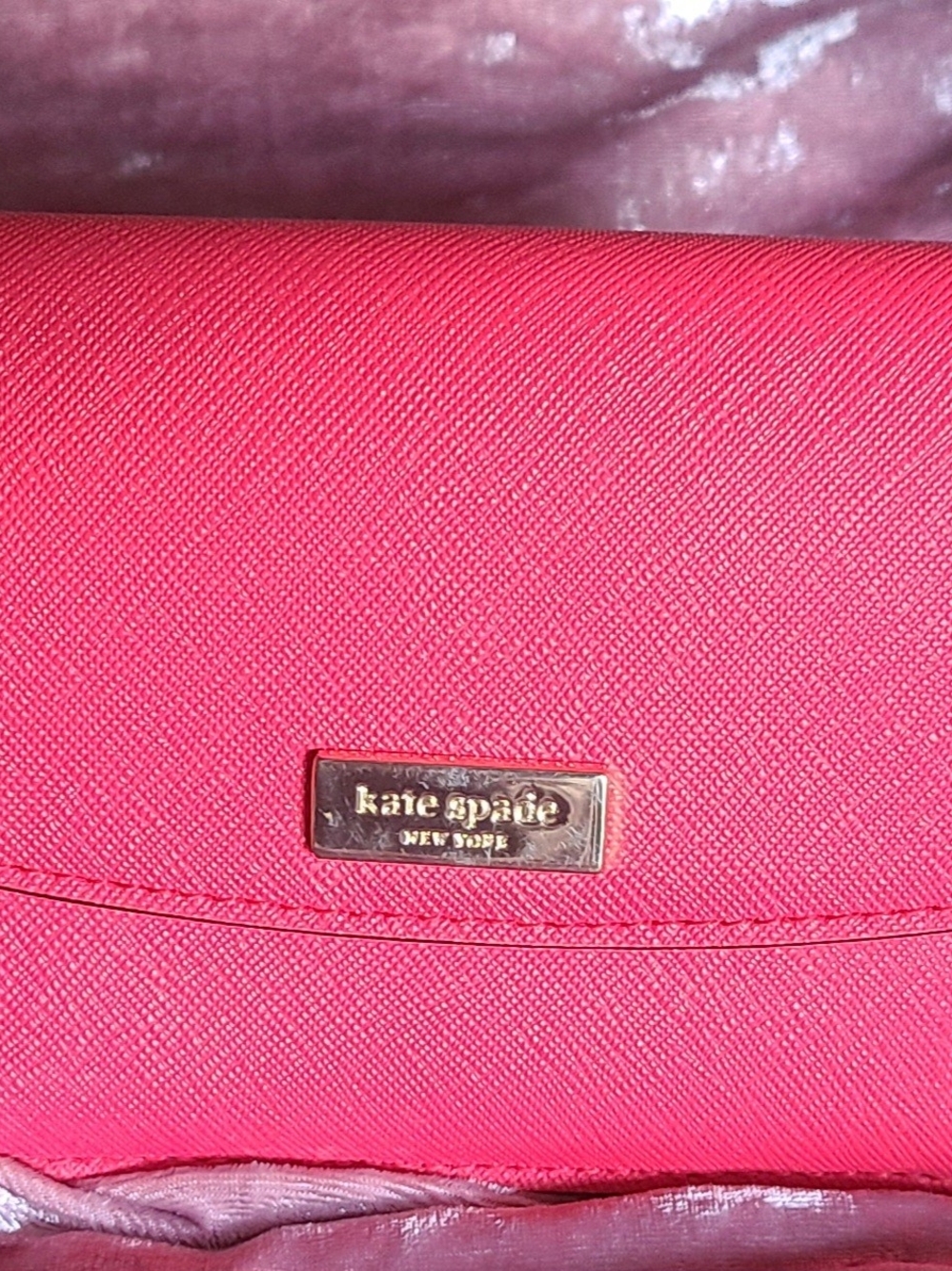 Kate Spade Red Leather Crossbody Wallet